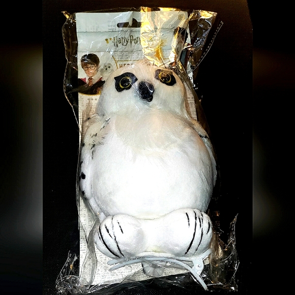 NEW Harry Potter Pince - Hedwig Owl! Appr. 7-8" inch. White Spotted Owl. Clip-On - Picture 5 of 14